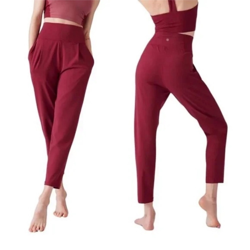 Athleta Elation Pant in Coffeeberry/Berry, size XL